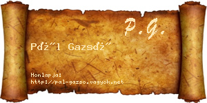 Pál Gazsó névjegykártya